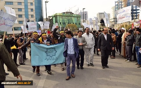 حضور چشمگیر دانشجویان دانشکده فنی شهید منتظری مشهد در راهپیمایی 13 آبان 4