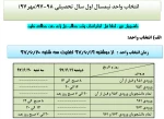 انتخاب واحد نیمسال اول سال تحصیلی 98-97(مهر97) 2